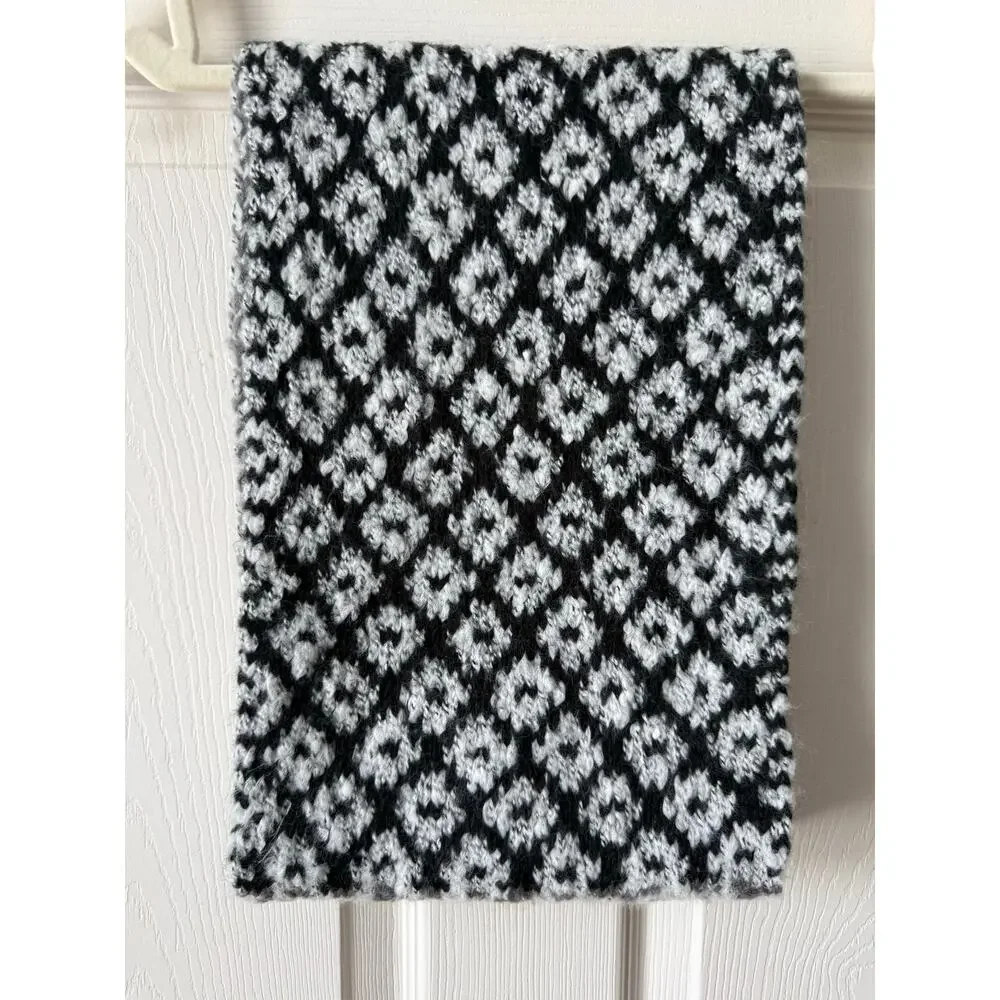 J. Jill Gray White Chunky Knit Infinity Scarf
